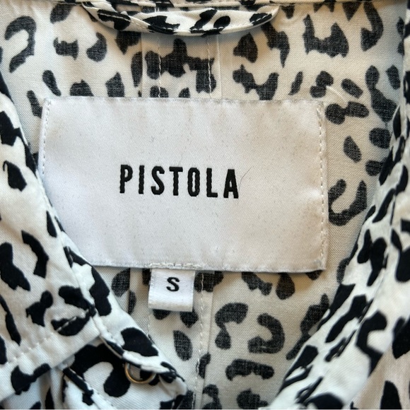 Pistola Elle Leopard Print Baby Snap Front Shirt Size S EUC - Picture 8 of 12